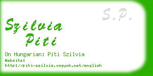 szilvia piti business card